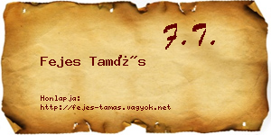 Fejes Tamás névjegykártya